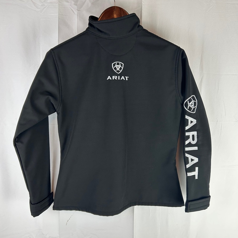 Ariat Black Softshell Jacket Logo Embroidered Ful… - image 13